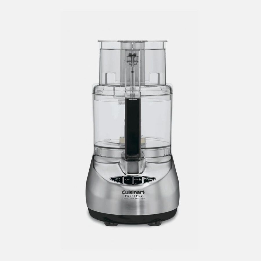 Cuisinart Prep 11 Plus avec bol et tube d’alimentation transparents, variante exacte de finition grise DLC-2011CHB