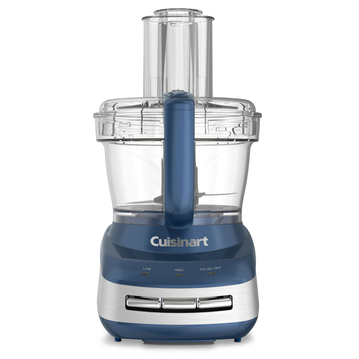 Cuisinart's exact discontinued blue FP-110MB food processor with its 10-cup bowl and control paddles