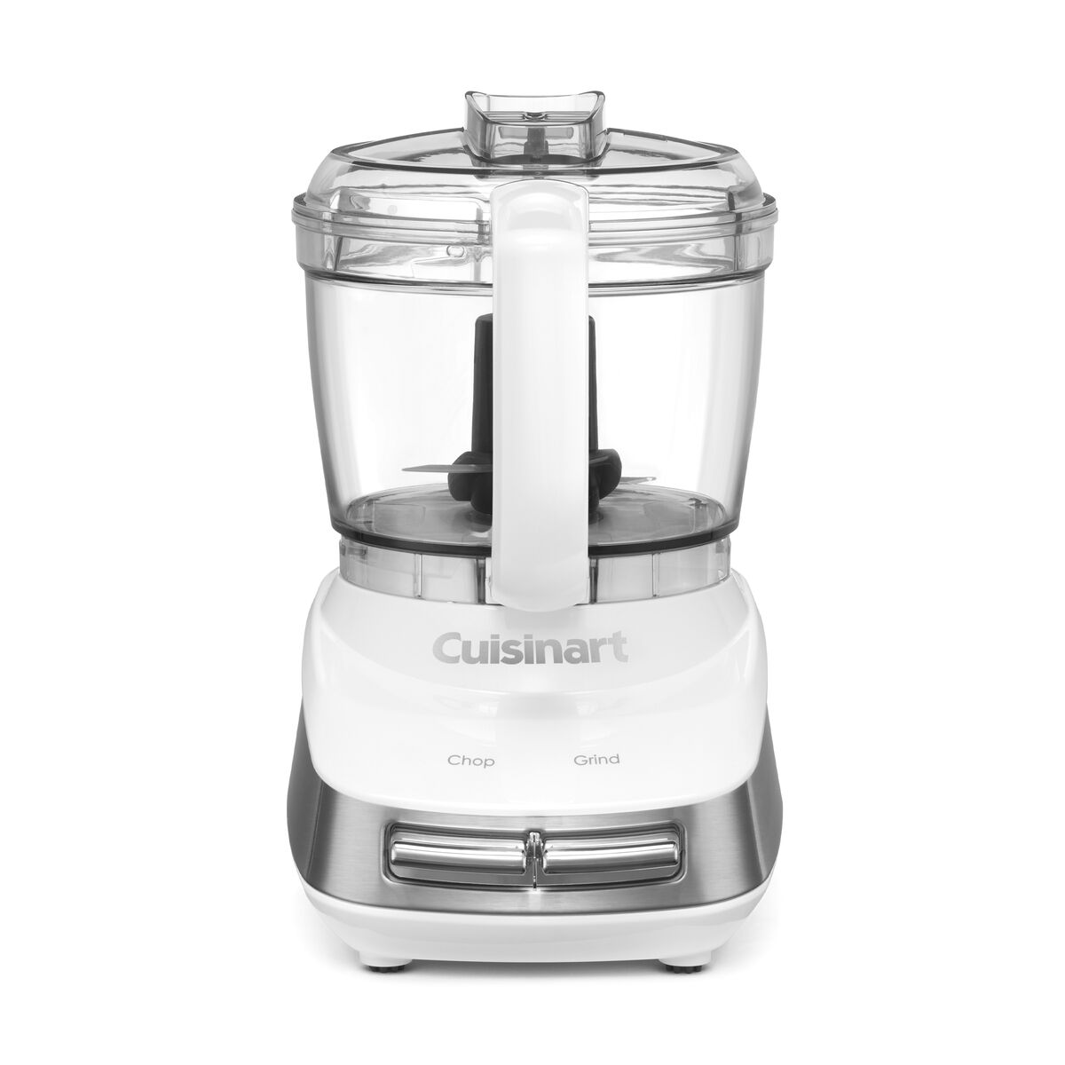 Cuisinart Core Custom MCH-4 White & Stainless four-cup chopper with clear handled bowl and Chop/Grind controls
